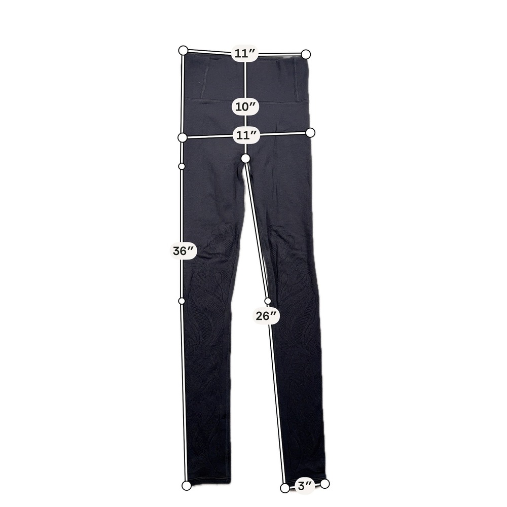 Lululemon Reveal Tight Lattice Pailey High-Rise Leggings Women 4 Black LW5AWNS - Picture 7 of 8